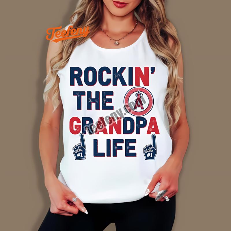 Los Angeles Angels Rockin The Grandpa Life Tanktop Los Angeles Angels Rockin The Grandpa Life Tanktop