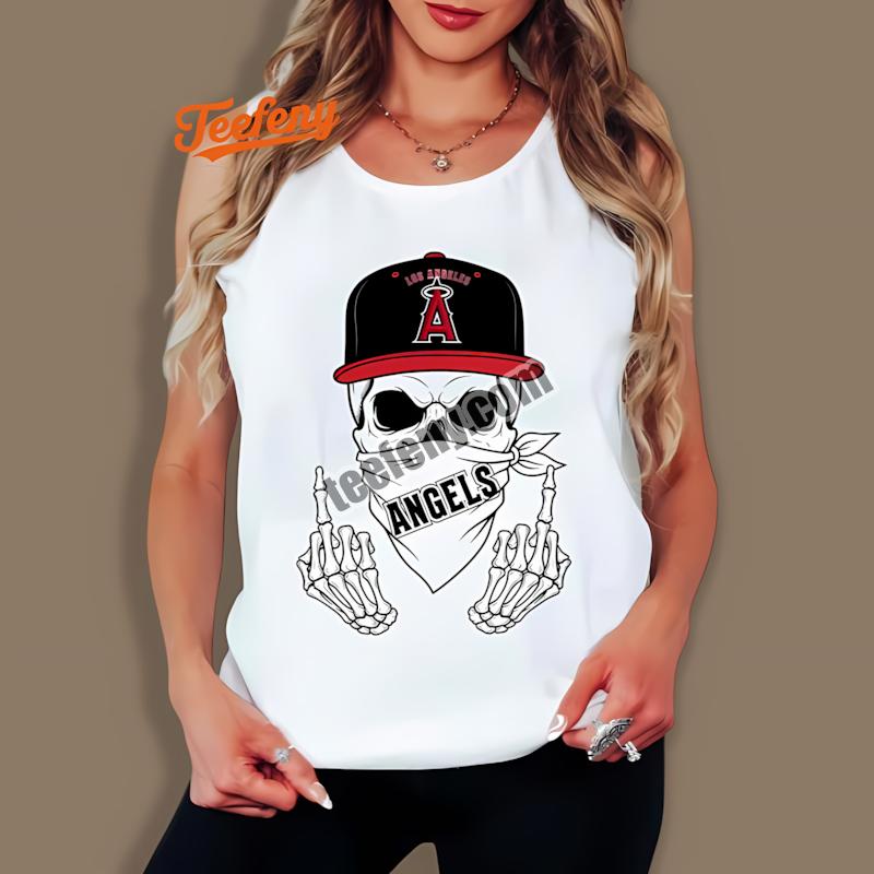 Los Angeles Angels Skull Bandana Baseball Style Tanktop Los Angeles Angels Skull Bandana Baseball Style Tanktop