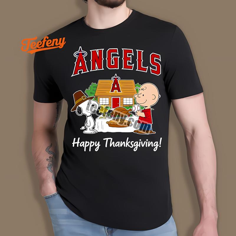 Los Angeles Angels Snoopy Thanksgiving Turkey Shirt