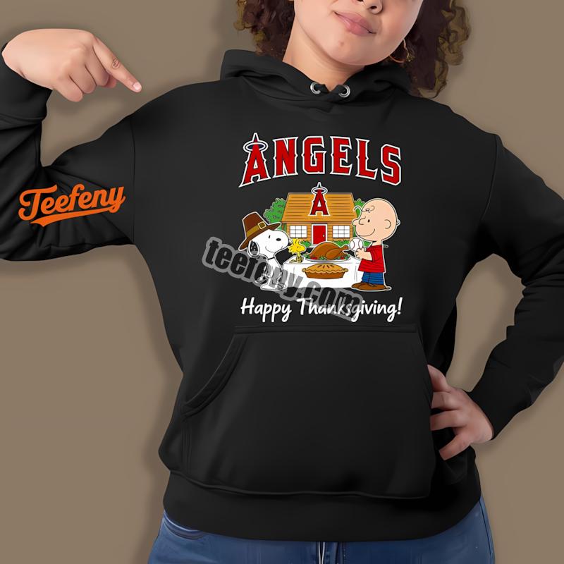 Los Angeles Angels Snoopy Thanksgiving Turkey Hoodie Los Angeles Angels Snoopy Thanksgiving Turkey Hoodie