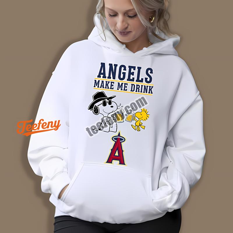 Los Angeles Angels Snoopy You Make Me Drink Hoodie Los Angeles Angels Snoopy You Make Me Drink Hoodie