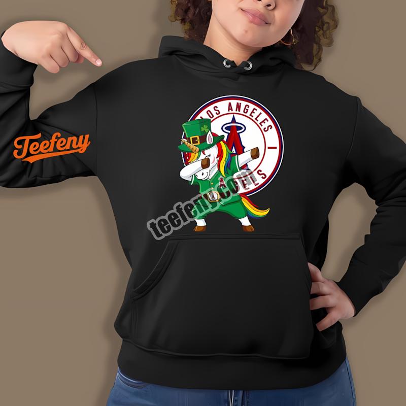 Los Angeles Angels St Patricks Day Unicorn Baseball Hoodie Los Angeles Angels St Patricks Day Unicorn Baseball Hoodie
