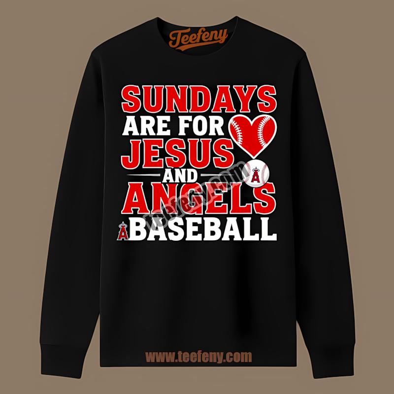 Los Angeles Angels Sundays For Jesus And Baseball Long Sleeve Los Angeles Angels Sundays For Jesus And Baseball Long Sleeve