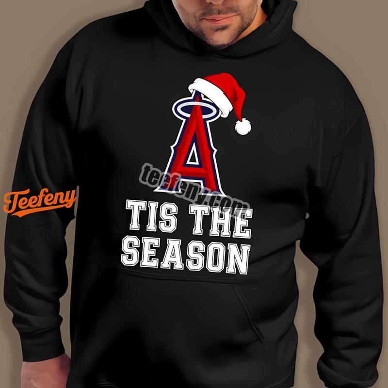 Los Angeles Angels Tis The Season Holiday Baseball Hoodie Los Angeles Angels Tis The Season Holiday Baseball Hoodie