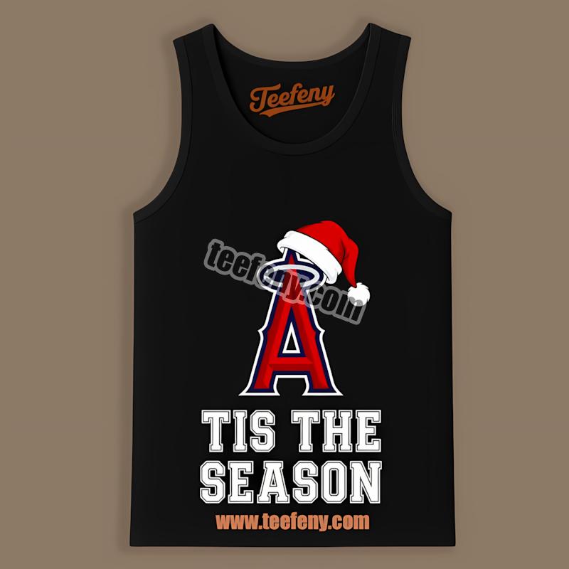 Los Angeles Angels Tis The Season Holiday Baseball Tanktop Los Angeles Angels Tis The Season Holiday Baseball Tanktop