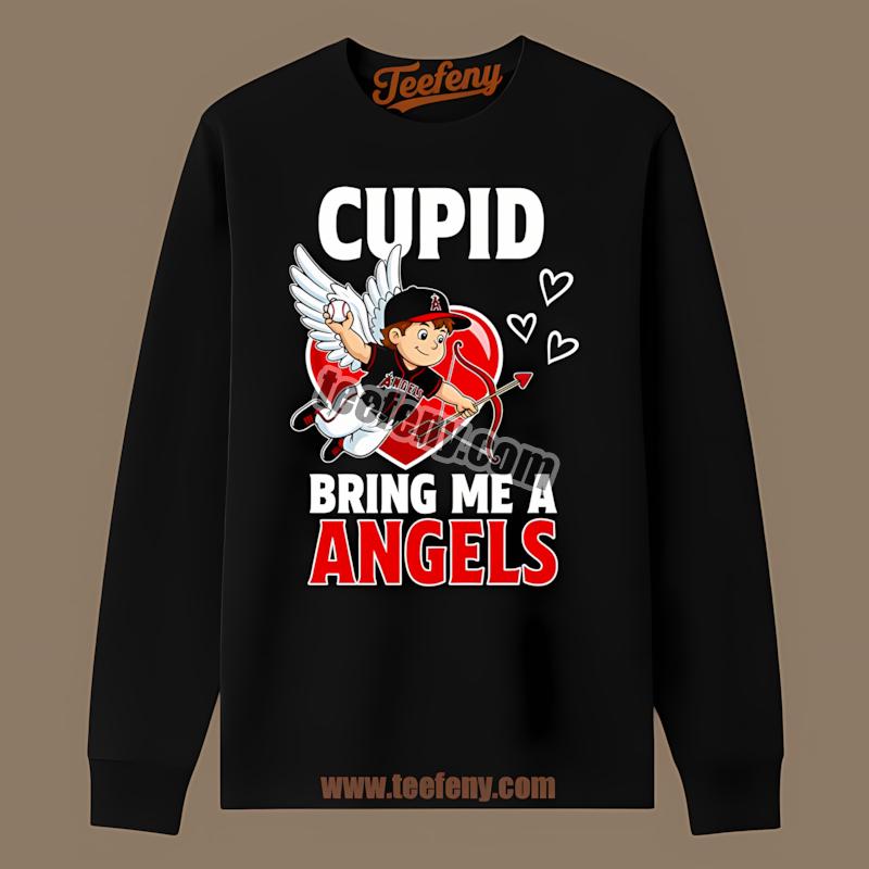 Los Angeles Angels Valentines Cupid Bring Me Angels Long Sleeve Los Angeles Angels Valentines Cupid Bring Me Angels Long Sleeve