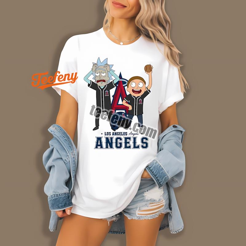 Los Angeles Angels Vs Rick And Morty Baseball Shirt