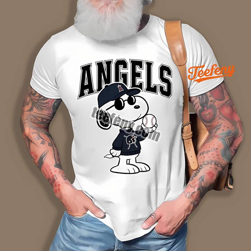 Los Angeles Angels Vs Snoopy Cool Cartoon Shirt