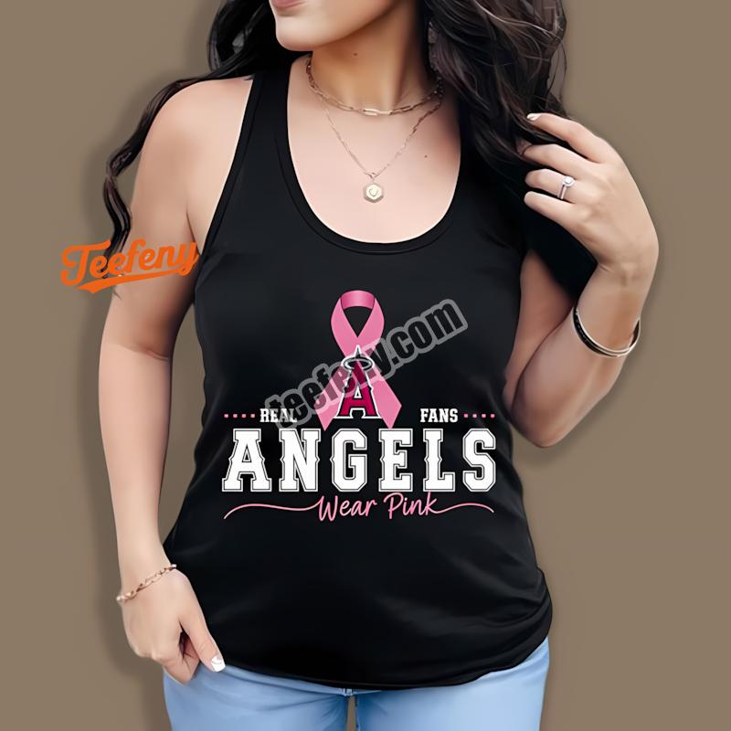 Los Angeles Angels Wear Pink Breast Cancer Awareness Tanktop Los Angeles Angels Wear Pink Breast Cancer Awareness Tanktop