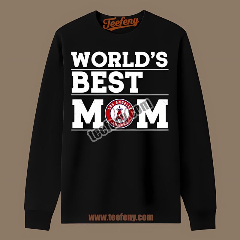 Los Angeles Angels Worlds Best Mom Baseball Long Sleeve Los Angeles Angels Worlds Best Mom Baseball Long Sleeve
