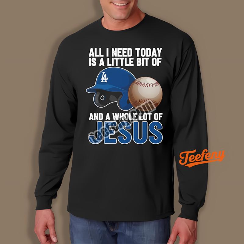 Los Angeles Dodgers Baseball And Jesus Faith Long Sleeve Los Angeles Dodgers Baseball And Jesus Faith Long Sleeve