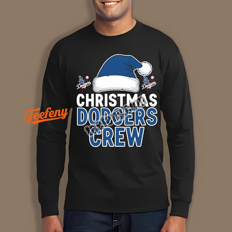 Los Angeles Dodgers Christmas Dodgers Crew Long Sleeve Los Angeles Dodgers Christmas Dodgers Crew Long Sleeve
