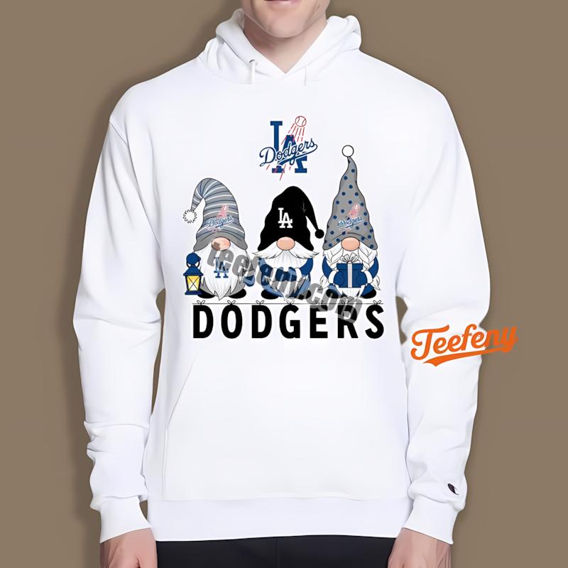 Los Angeles Dodgers Christmas Gnomes Baseball Hoodie Los Angeles Dodgers Christmas Gnomes Baseball Hoodie