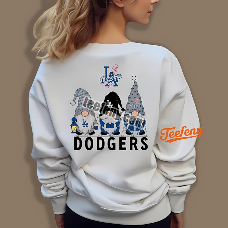 Los Angeles Dodgers Christmas Gnomes Baseball Long Sleeve Los Angeles Dodgers Christmas Gnomes Baseball Long Sleeve
