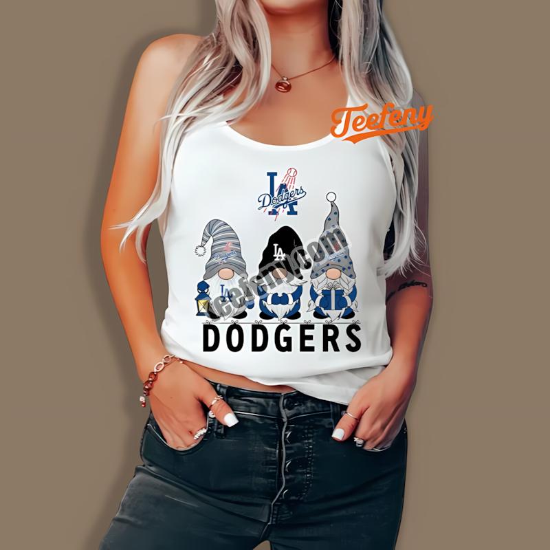 Los Angeles Dodgers Christmas Gnomes Baseball Tanktop Los Angeles Dodgers Christmas Gnomes Baseball Tanktop