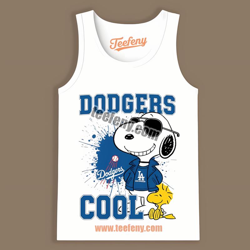 Los Angeles Dodgers Cool Snoopy Fan Cartoon Tanktop Los Angeles Dodgers Cool Snoopy Fan Cartoon Tanktop