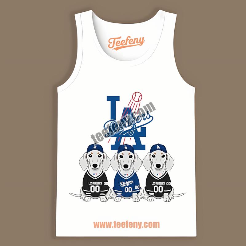 Los Angeles Dodgers Dachshund Dog Lover Tanktop Los Angeles Dodgers Dachshund Dog Lover Tanktop