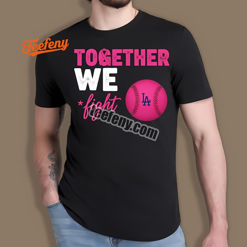 Los Angeles Dodgers Fight Together Cancer Awareness Shirt