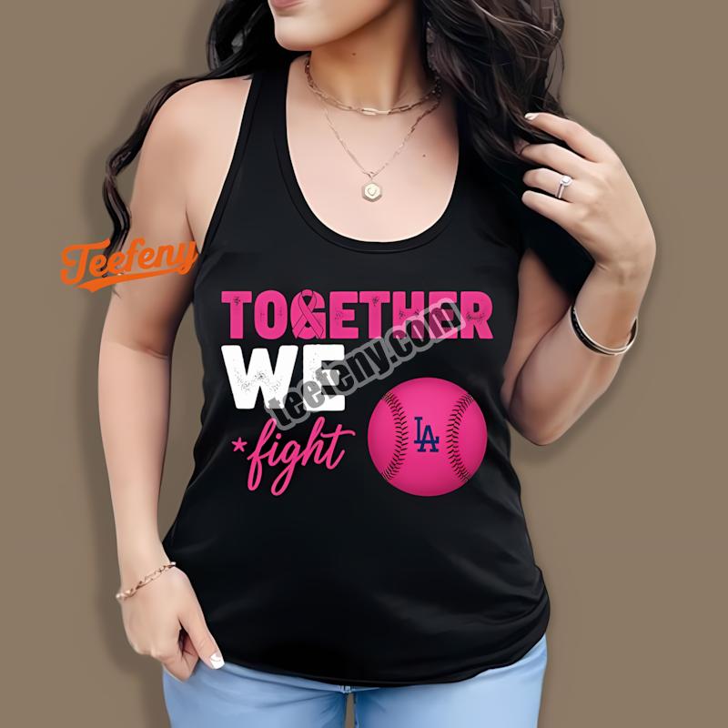 Los Angeles Dodgers Fight Together Cancer Awareness Tanktop Los Angeles Dodgers Fight Together Cancer Awareness Tanktop