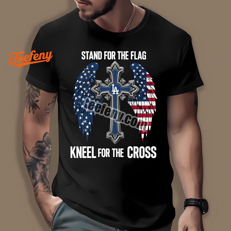Los Angeles Dodgers Flag And Cross Faith Statement Shirt