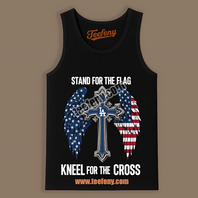 Los Angeles Dodgers Flag And Cross Faith Statement Tanktop Los Angeles Dodgers Flag And Cross Faith Statement Tanktop
