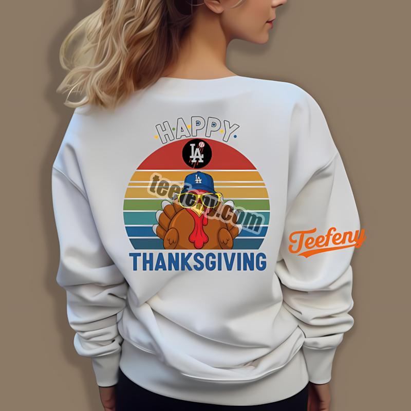 Los Angeles Dodgers Funny Thanksgiving Turkey Long Sleeve Los Angeles Dodgers Funny Thanksgiving Turkey Long Sleeve