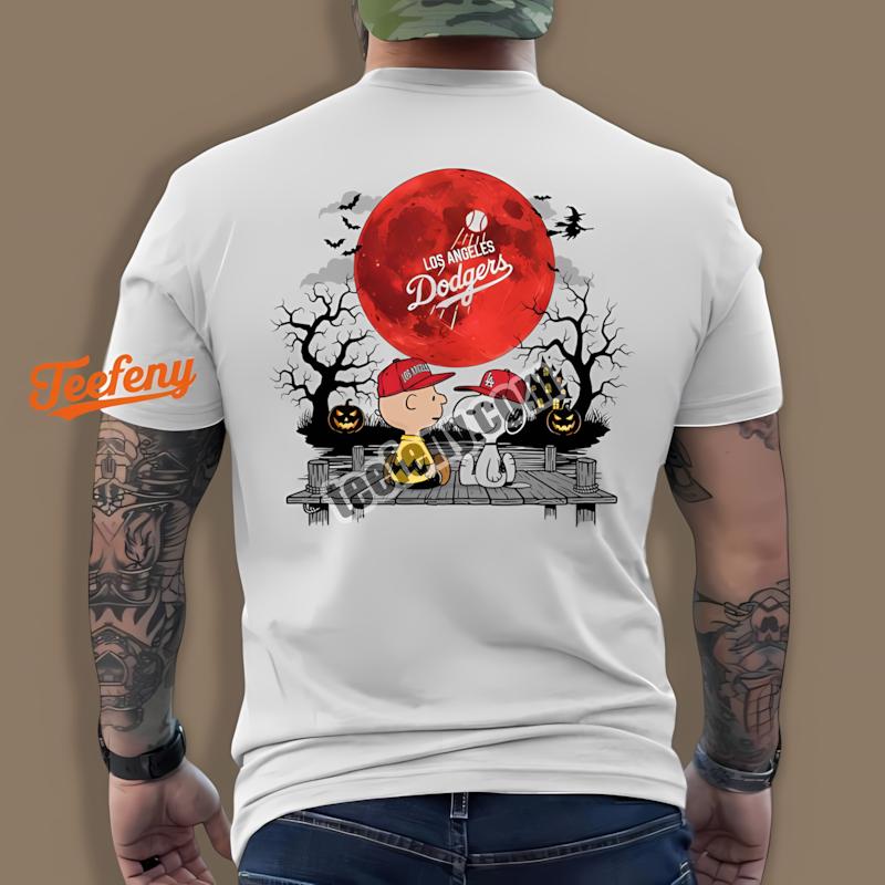 Los Angeles Dodgers Halloween Charlie Brown Snoopy Shirt