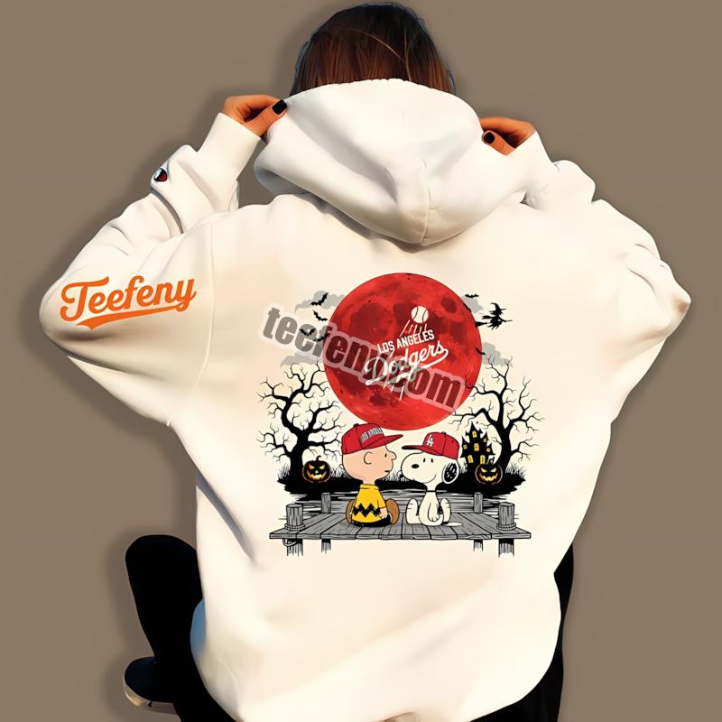 Los Angeles Dodgers Halloween Charlie Brown Snoopy Hoodie Los Angeles Dodgers Halloween Charlie Brown Snoopy Hoodie