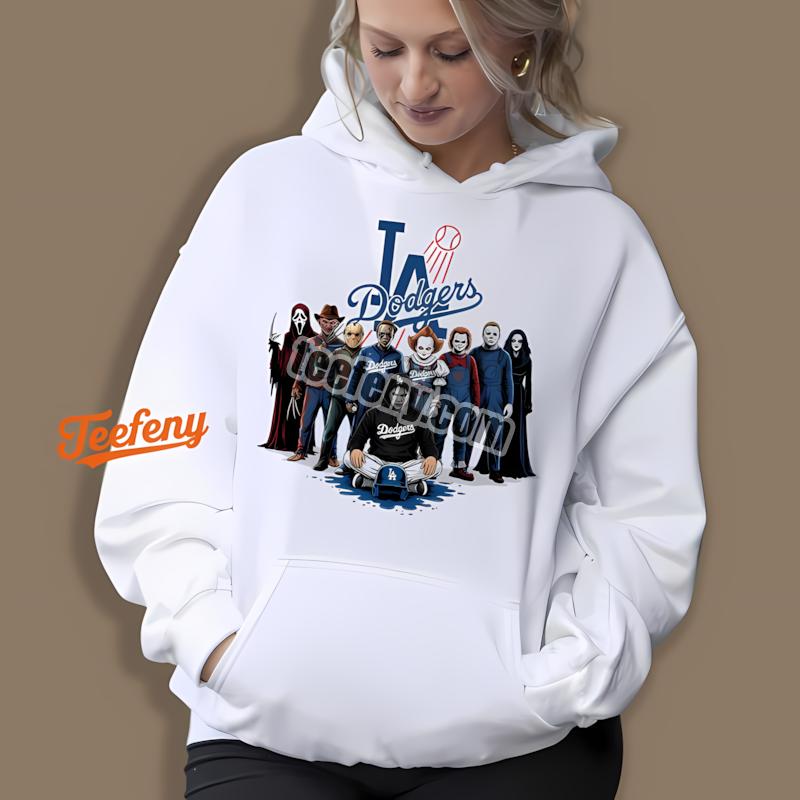 Los Angeles Dodgers Halloween Horror Characters Hoodie Los Angeles Dodgers Halloween Horror Characters Hoodie