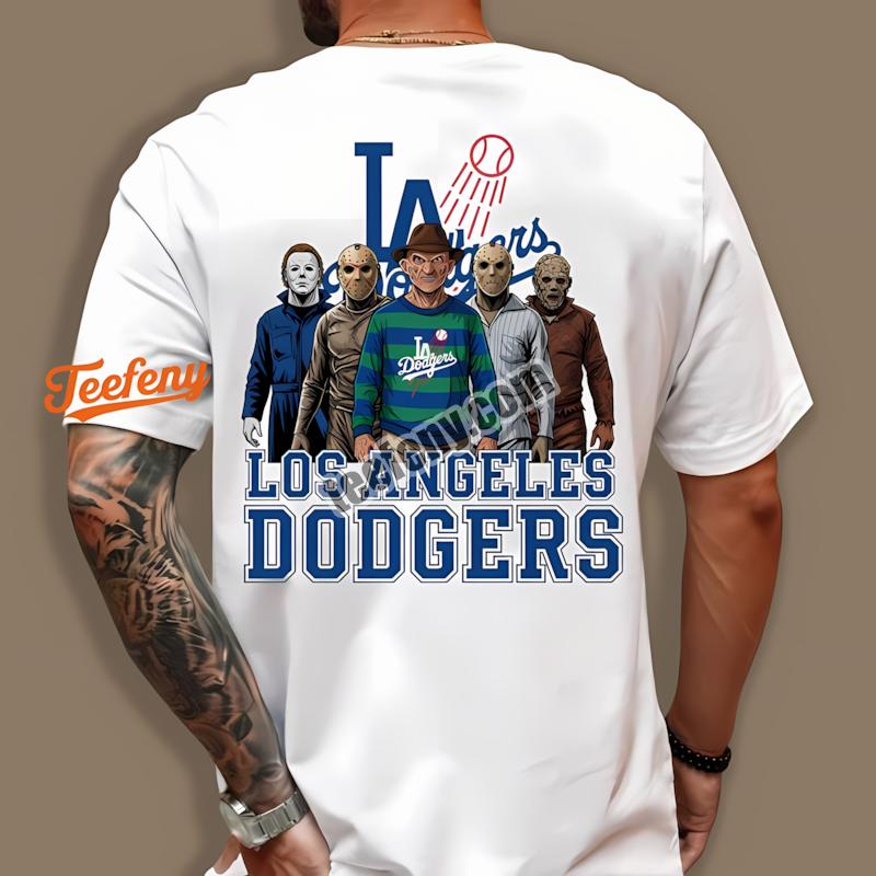 Los Angeles Dodgers Halloween Horror Killers Movie Shirt