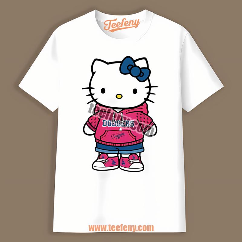 Los Angeles Dodgers Hello Kitty Cute Baseball Shirt