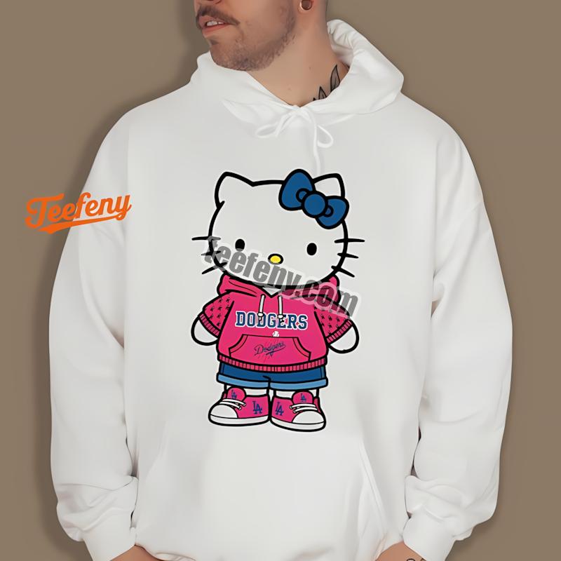 Los Angeles Dodgers Hello Kitty Cute Baseball Hoodie Los Angeles Dodgers Hello Kitty Cute Baseball Hoodie