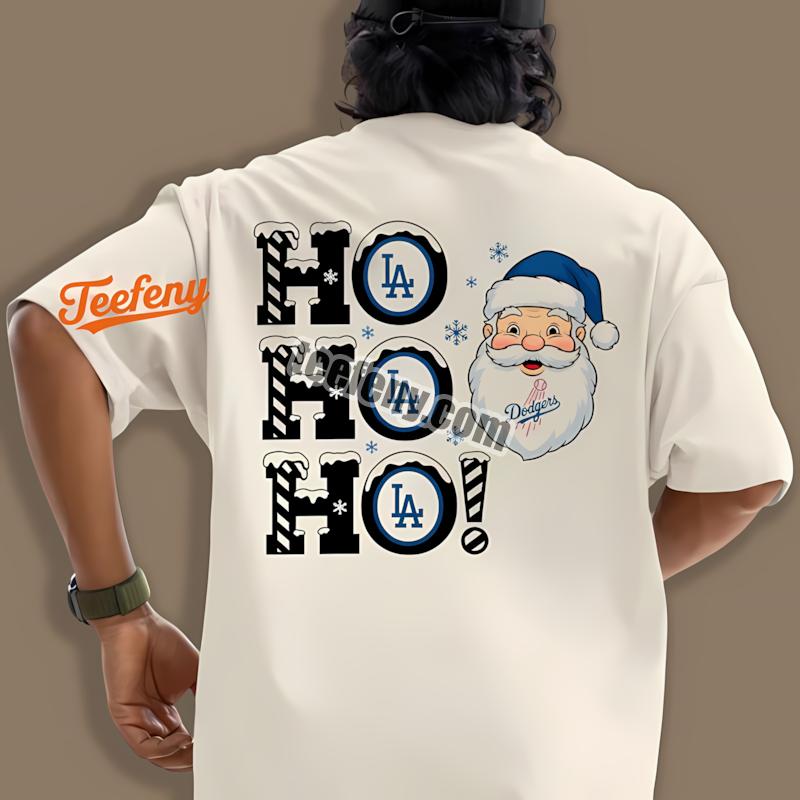 Los Angeles Dodgers Ho Ho Ho Santa Christmas Shirt