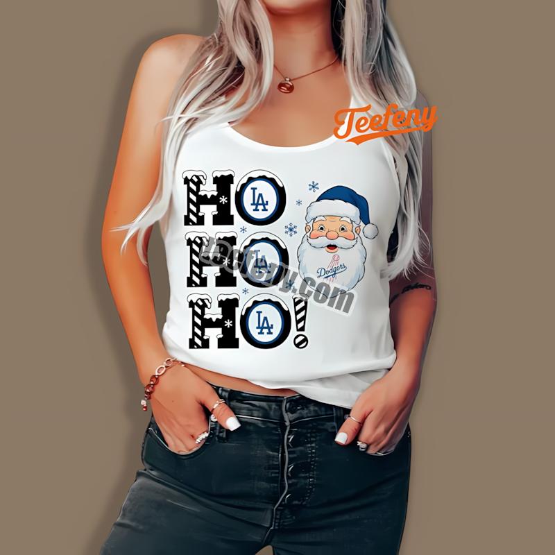 Los Angeles Dodgers Ho Ho Ho Santa Christmas Tanktop Los Angeles Dodgers Ho Ho Ho Santa Christmas Tanktop