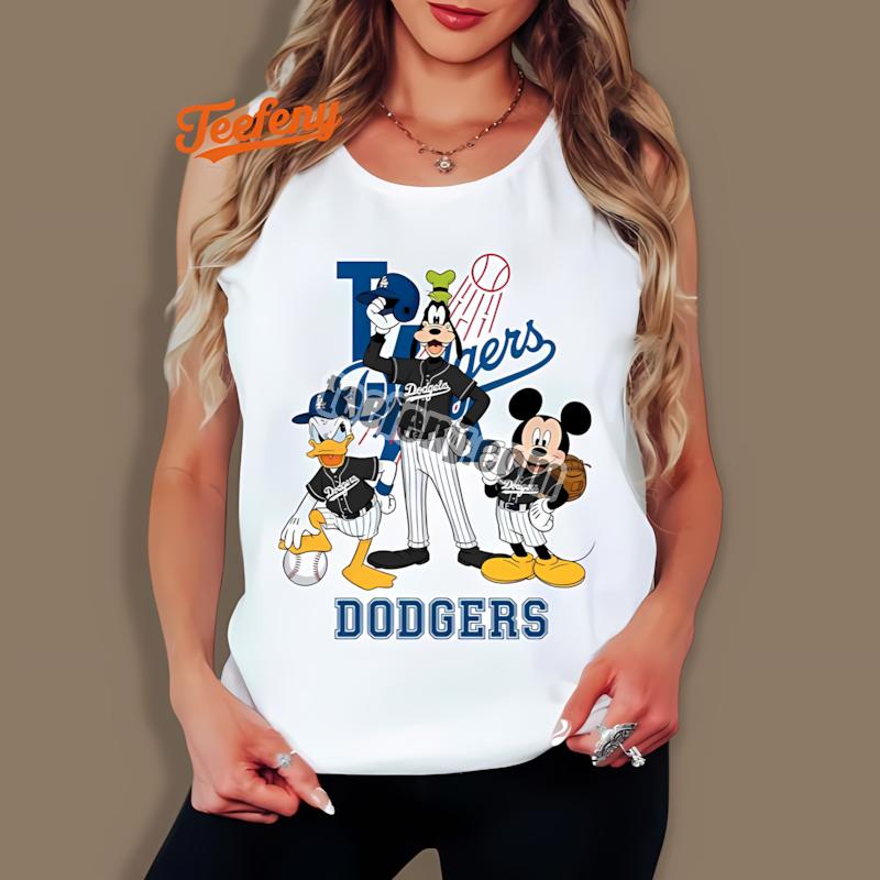 Los Angeles Dodgers Mickey Donald Goofy Disney Tanktop Los Angeles Dodgers Mickey Donald Goofy Disney Tanktop