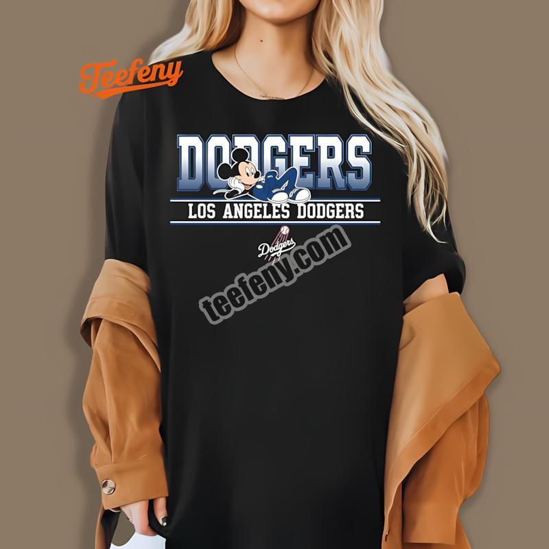 Los Angeles Dodgers Mickey Mouse Relaxed Style Shirt