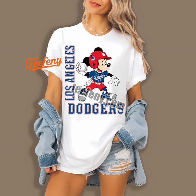Los Angeles Dodgers Mickey Quarterback Baseball Shirt
