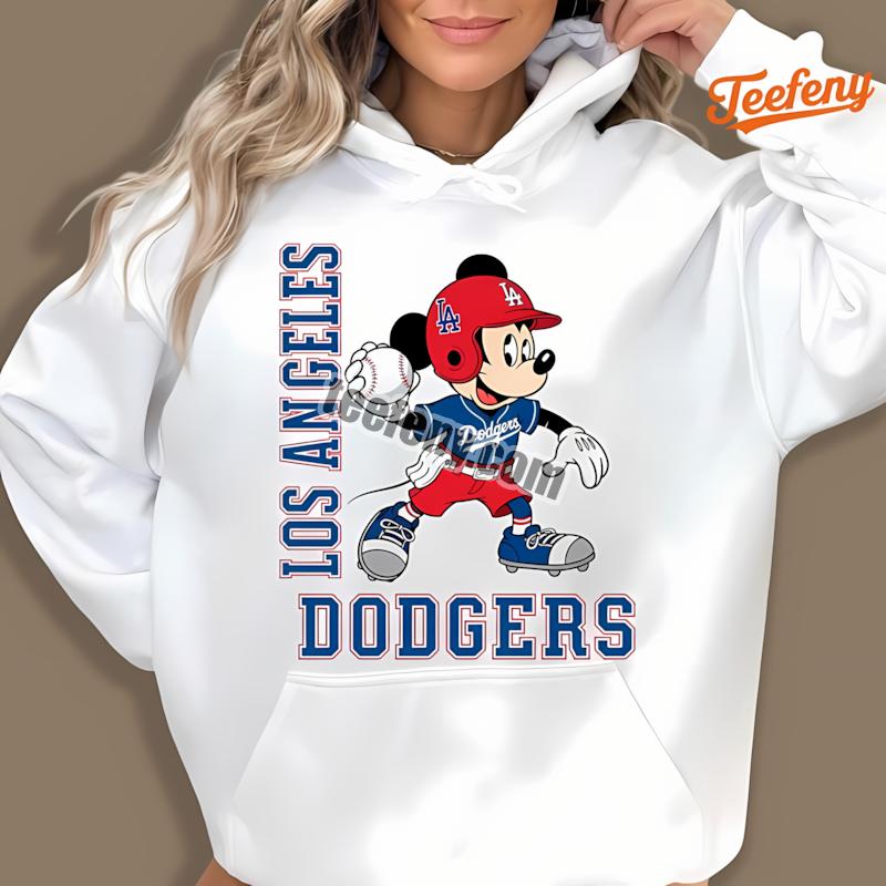 Los Angeles Dodgers Mickey Quarterback Baseball Hoodie Los Angeles Dodgers Mickey Quarterback Baseball Hoodie