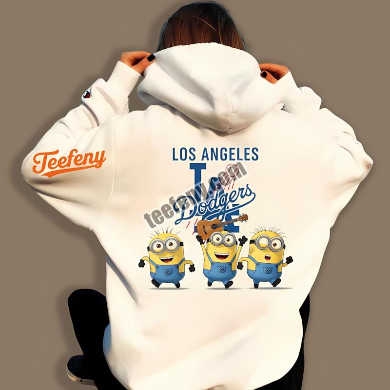 Los Angeles Dodgers Minions Cartoon Baseball Hoodie Los Angeles Dodgers Minions Cartoon Baseball Hoodie
