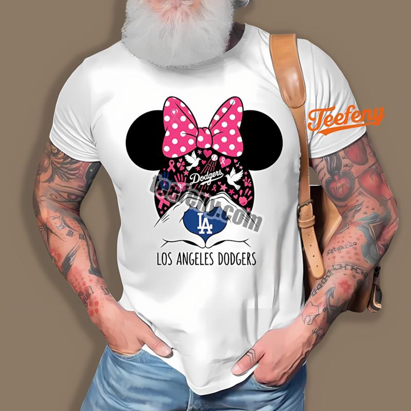 Los Angeles Dodgers Minnie Mouse Breast Cancer Shirt