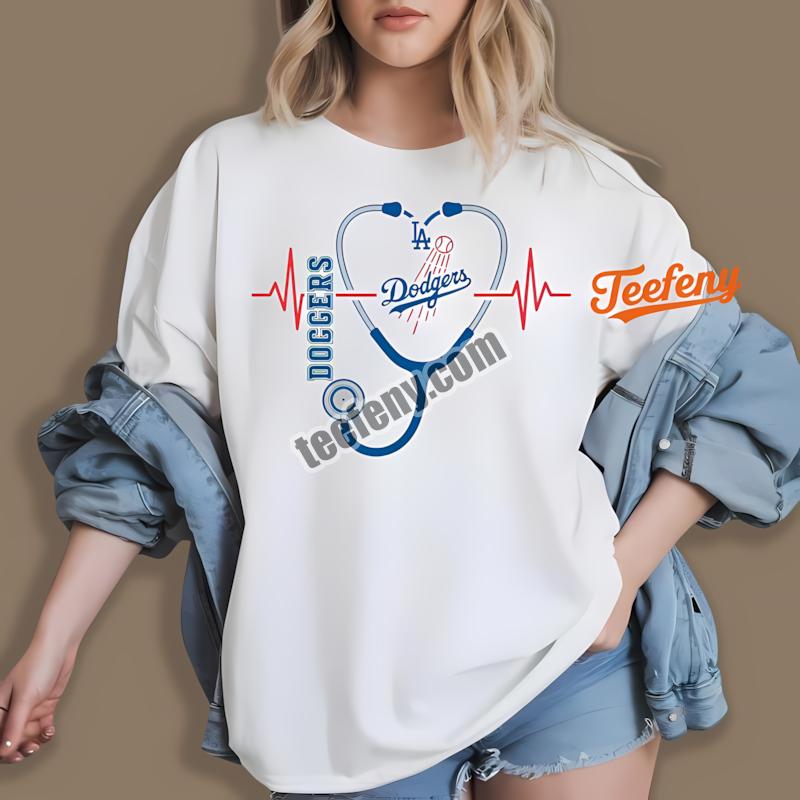 Los Angeles Dodgers Nurse Heartbeat Baseball Shirt