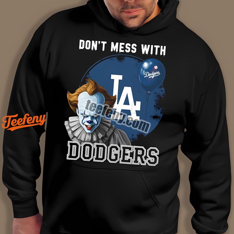 Los Angeles Dodgers Pennywise Halloween Clown Hoodie Los Angeles Dodgers Pennywise Halloween Clown Hoodie