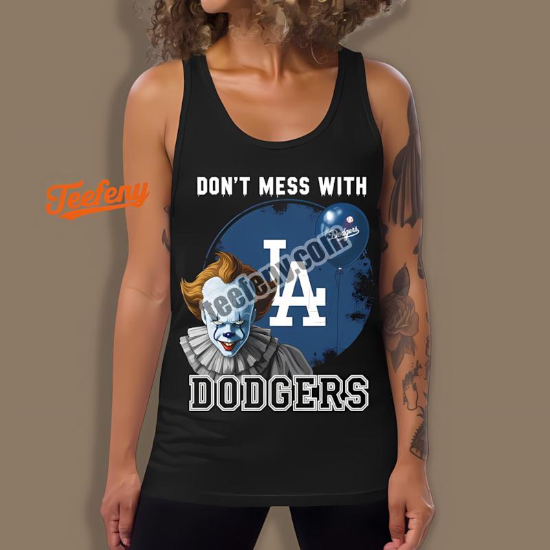 Los Angeles Dodgers Pennywise Halloween Clown Tanktop Los Angeles Dodgers Pennywise Halloween Clown Tanktop