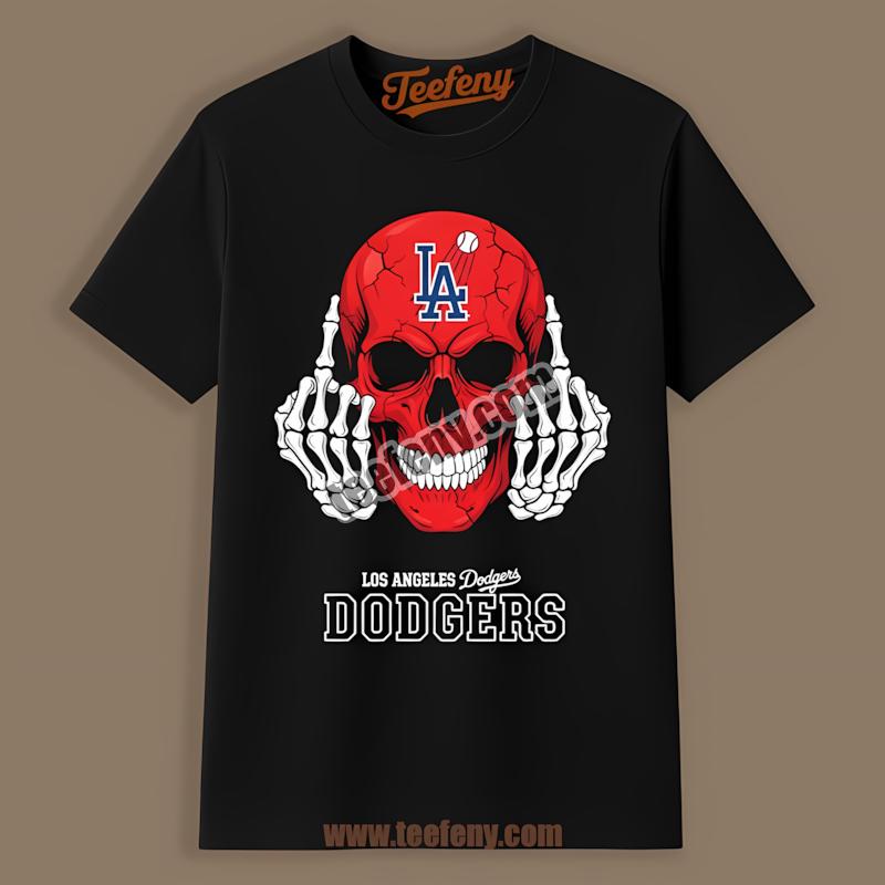 Los Angeles Dodgers Skull Bandana Baseball Shirt
