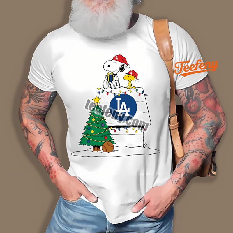 Los Angeles Dodgers Snoopy Woodstock Christmas Shirt
