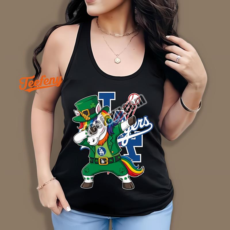Los Angeles Dodgers St Patricks Day Unicorn Tanktop Los Angeles Dodgers St Patricks Day Unicorn Tanktop