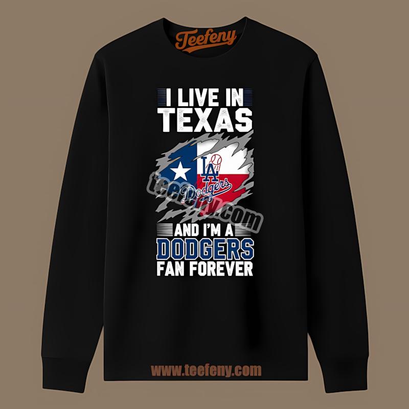 Los Angeles Dodgers Texas Fan Forever Baseball Long Sleeve Los Angeles Dodgers Texas Fan Forever Baseball Long Sleeve