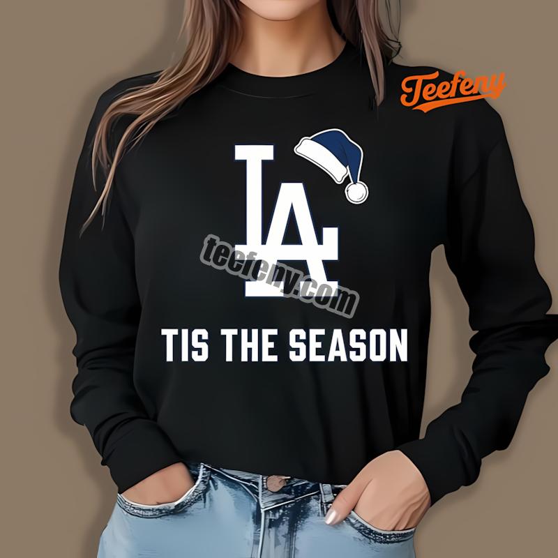 Los Angeles Dodgers Tis The Season Christmas Long Sleeve Los Angeles Dodgers Tis The Season Christmas Long Sleeve