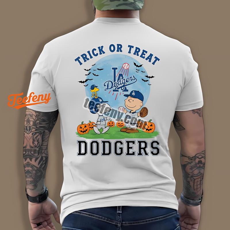 Los Angeles Dodgers Trick Or Treat Charlie Brown Halloween Shirt