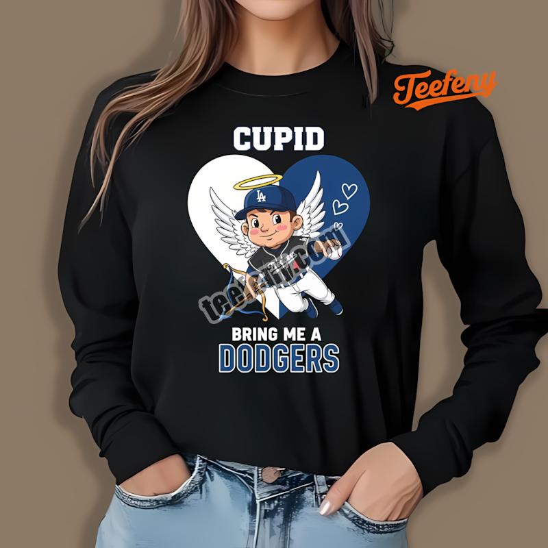 Los Angeles Dodgers Valentines Cupid Bring Me Long Sleeve Los Angeles Dodgers Valentines Cupid Bring Me Long Sleeve